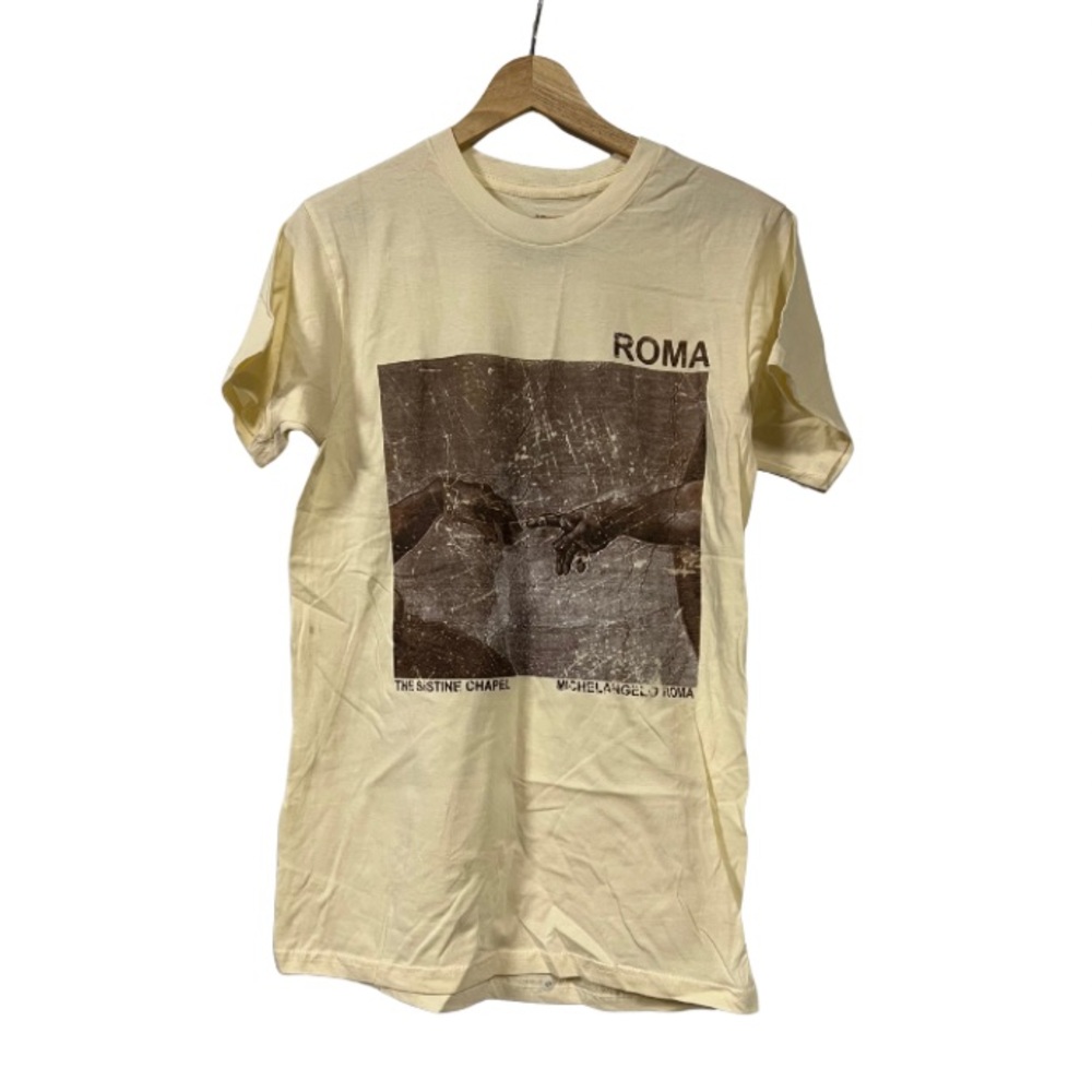 New - Roma Michelangelo Sistine Chapel Graphic Cream T-Shirt